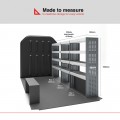 Ford Transit 2014 on L4 RWD - Rhino MR4 3 Bay Internal Van Racking